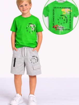 Παιδικό Σετ Για Αγόρι 3-8 Χρονών Πράσινο Νeon - Γκρι