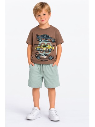 Παιδικό Σετ Για Αγόρι 3-8 Χρονών Καφέ - Φυστικί