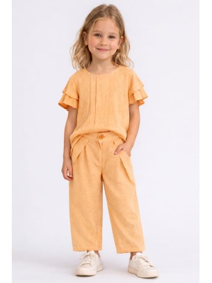 Παιδικό Σετ Για Κορίτσι 3-8 Χρονών  Ανοιχτό Πορτοκαλί 