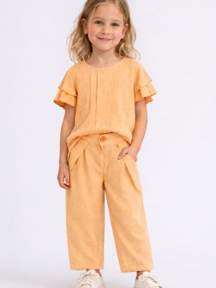 Παιδικό Σετ Για Κορίτσι 3-8 Χρονών  Ανοιχτό Πορτοκαλί 