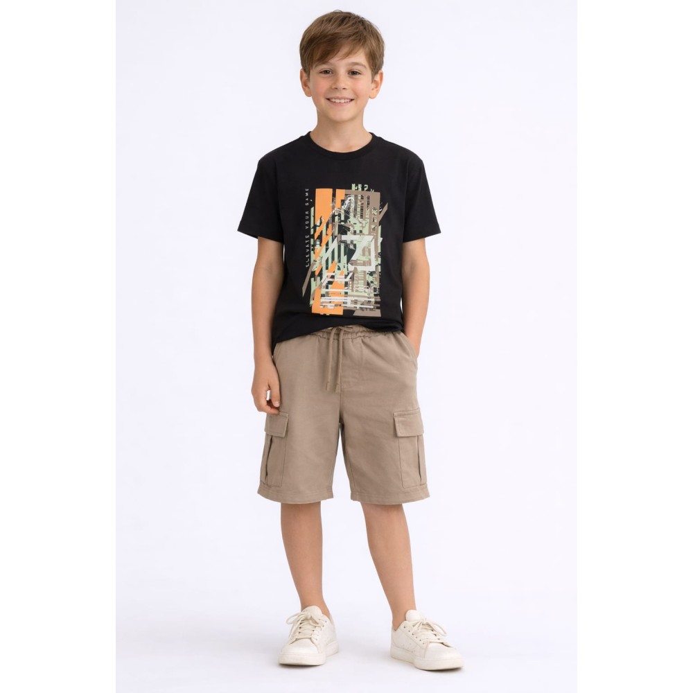 Παιδικό Σετ Για Αγόρι 8-14 Χρονών Μαύρο - Καφέ
