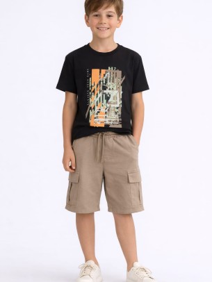 Παιδικό Σετ Για Αγόρι 8-14 Χρονών Μαύρο - Καφέ