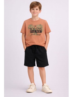 Παιδικό Σετ Για Αγόρι 8-14 Χρονών Κεραμιδί - Μαύρο