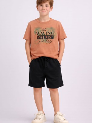 Παιδικό Σετ Για Αγόρι 8-14 Χρονών Κεραμιδί - Μαύρο