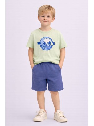 Παιδικό Σετ Για Αγόρι 3-7  Χρονών Λαχανί - Ινδίκο