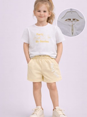 Παιδικό Σετ Για Κορίτσι 3-8 Χρονών Λευκό - Κίτρινο