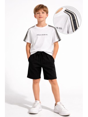 Παιδικό Σετ Για Αγόρι 7-10 Χρονών Λευκό - Μαύρο