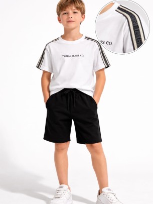 Παιδικό Σετ Για Αγόρι 7-10 Χρονών Λευκό - Μαύρο