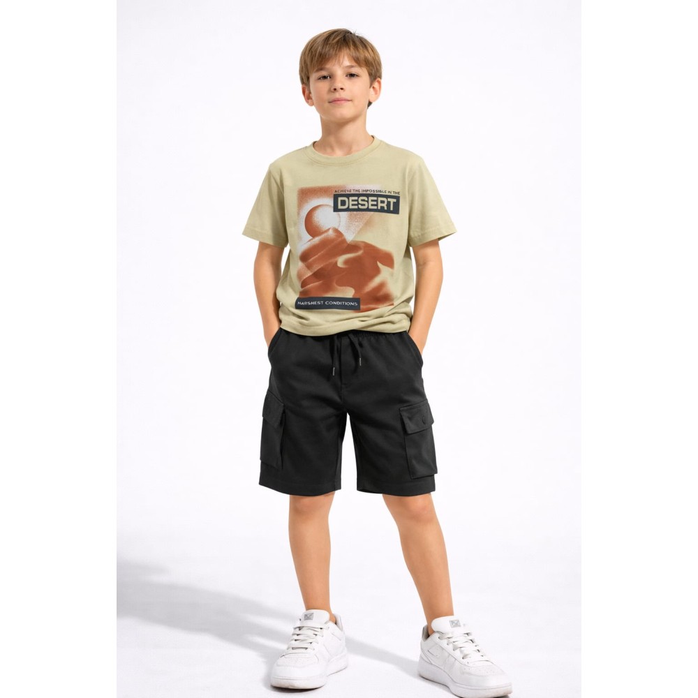 Παιδικό Σετ Για Αγόρι  8-14 Χρονών Λαδί - Μαύρο