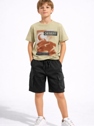 Παιδικό Σετ Για Αγόρι  8-14 Χρονών Λαδί - Μαύρο