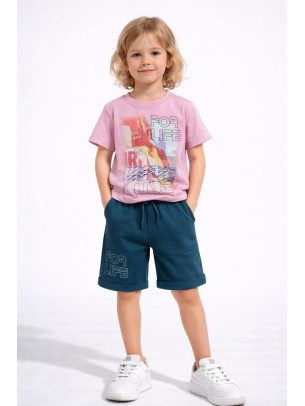 Παιδικό Σετ Για Αγόρι3-8 Χρονών Ροζ-Πετρόλ