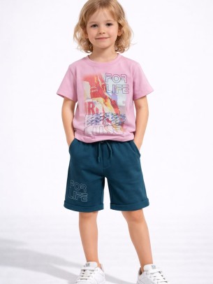 Παιδικό Σετ Για Αγόρι3-8 Χρονών Ροζ-Πετρόλ