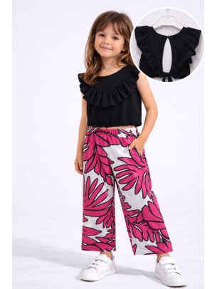 Παιδικό Σετ Για Κορίτσι 3-8 Χρονών Μαύρο - Φούξια