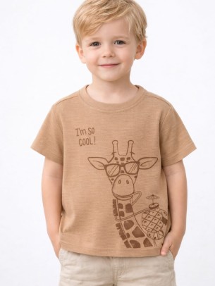 Παιδική Μπλούζα Για Αγόρι 2-5 Χρονών Καφέ