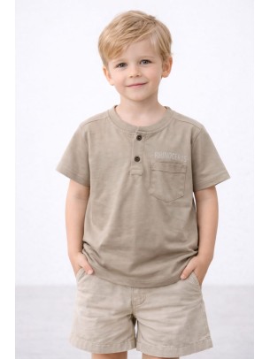 Παιδική Μπλούζα Για Αγόρι 6-10 Χρονών Μπεζ