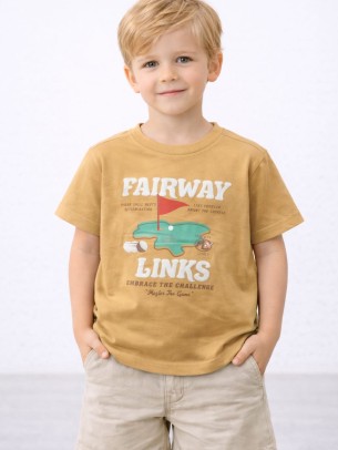 Παιδική Μπλούζα Για Αγόρι 3-8 Χρονών Μουσταρδί