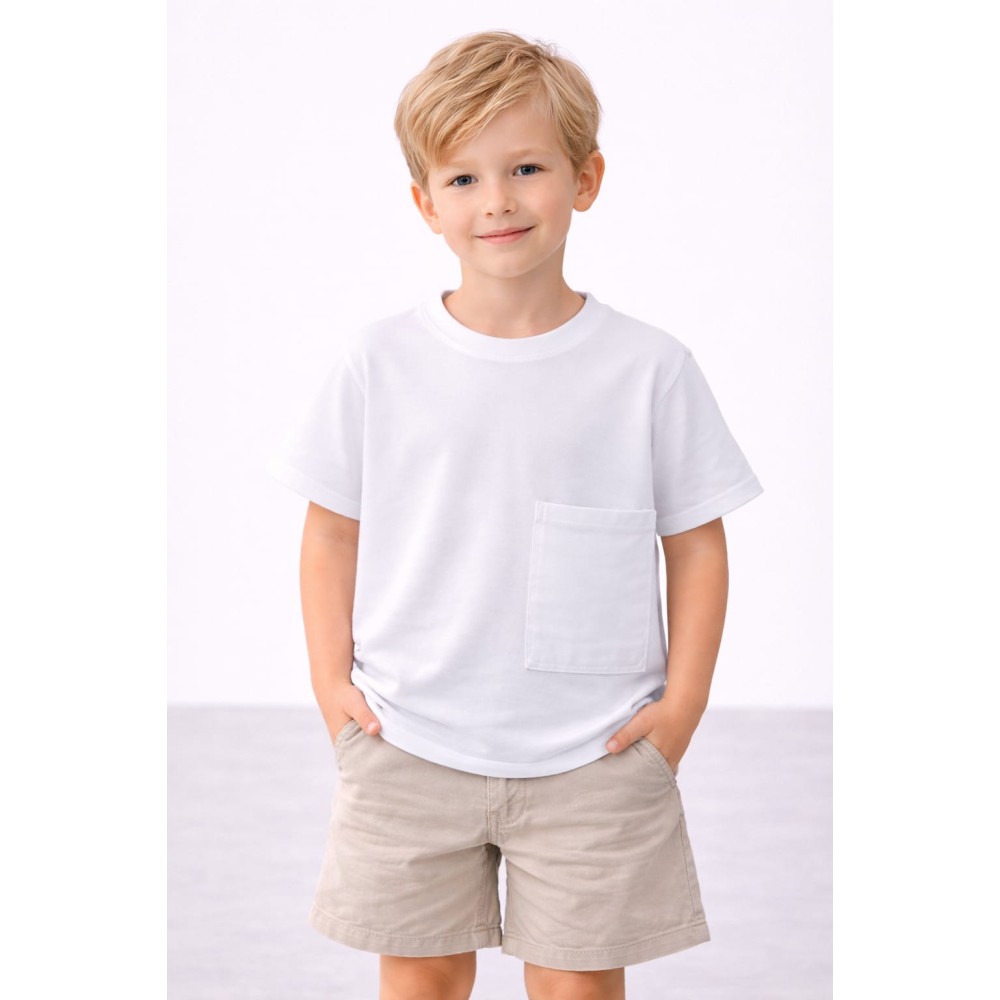 Παιδική Μπλούζα Για Αγόρι 3-8 Χρονών Λευκό