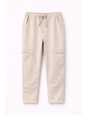 Παιδικό Παντελόνι Για Αγόρι 3-8 Χρονών Χρώμα Πέτρας