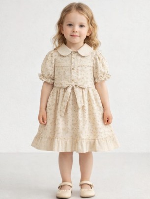 Παιδικό Φόρεμα 2-5 Χρονών Εκρού 