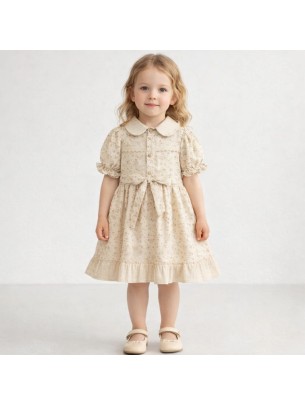Παιδικό Φόρεμα 2-5 Χρονών Εκρού 