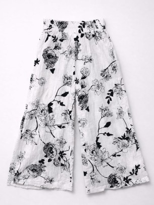 Παιδικό Παντελόνι Για Κορίτσι 3-8 Χρονών Λευκό - Μαύρο