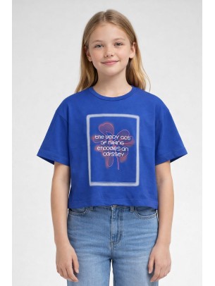 Παιδική Μπλούζα Για Κορίτσι 8-14 Χρονών Μπλε