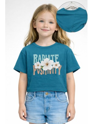 Παιδική Μπλούζα Για Κορίτσι 3-8 Χρονών Πετρόλ
