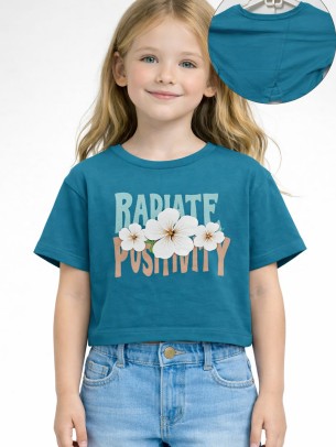 Παιδική Μπλούζα Για Κορίτσι 3-8 Χρονών Πετρόλ