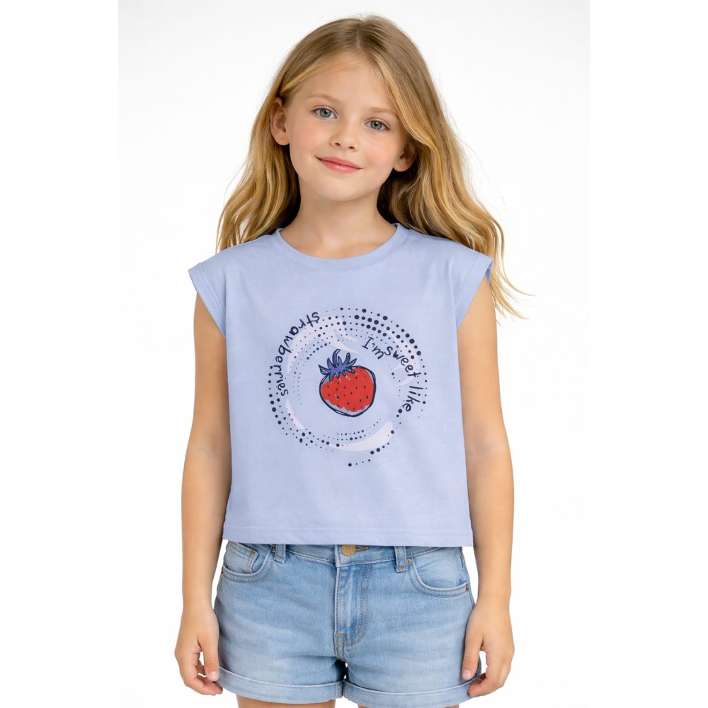 Παιδική Μπλούζα Για Κορίτσι 3-8 Χρονών Μπλε