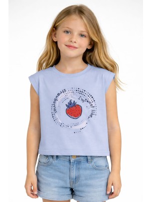 Παιδική Μπλούζα Για Κορίτσι 3-8 Χρονών Μπλε