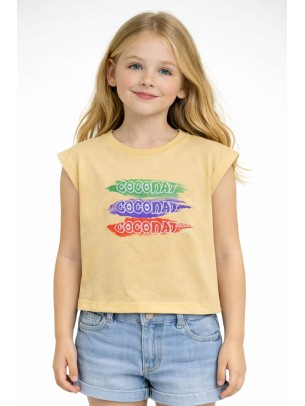 Παιδική Μπλούζα Για Κορίτσι 3-8 Χρονών Κίτρινο