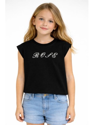 Παιδική Μπλούζα Για Κορίτσι 3-8 Χρονών Μαύρο