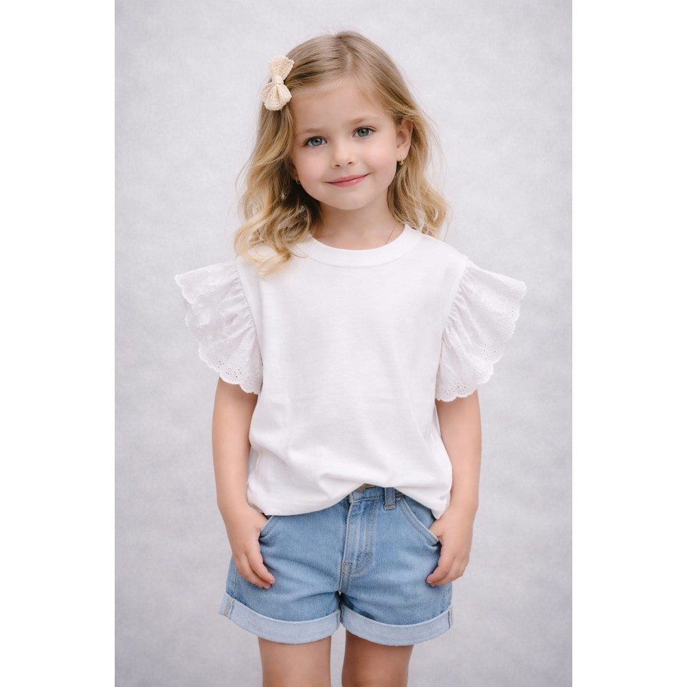 Παιδική Μπλούζα Για Κορίτσι 2-5 Χρονών Λευκό