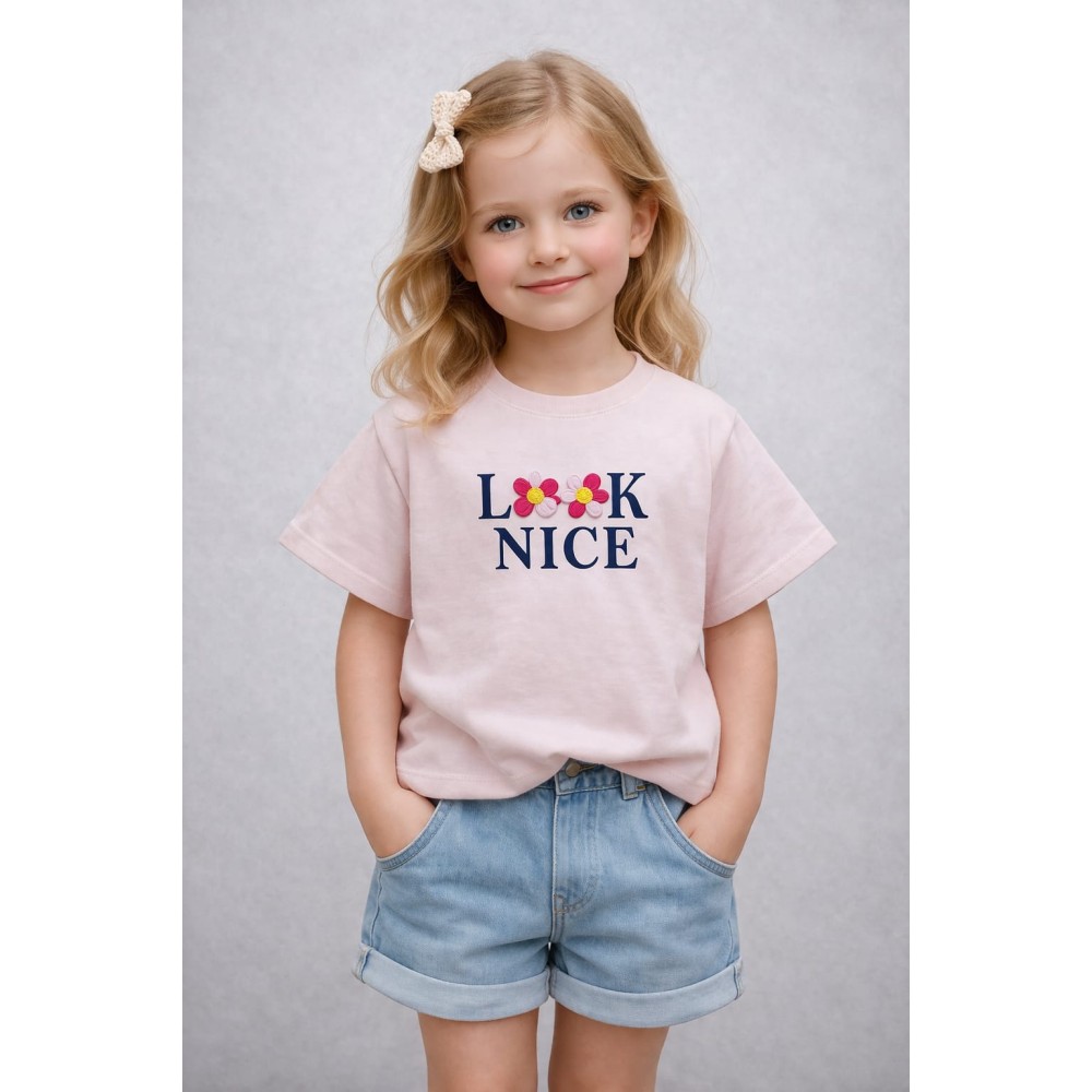 Παιδική Μπλούζα Για Κορίτσι 6-10 Χρονών Πούδρα