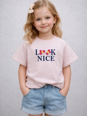 Παιδική Μπλούζα Για Κορίτσι 6-10 Χρονών Πούδρα