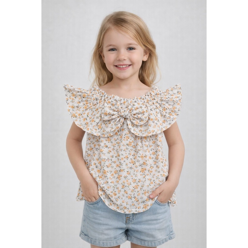 Παιδική Μπλούζα Για Κορίτσι 3-8 Χρονών Εκρού