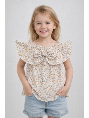 Παιδική Μπλούζα Για Κορίτσι 3-8 Χρονών Εκρού