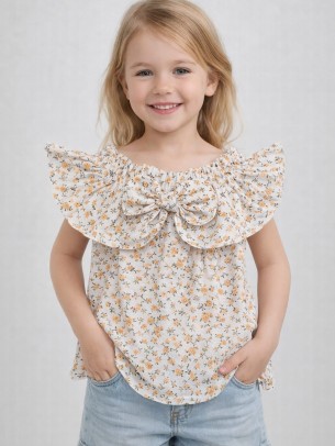 Παιδική Μπλούζα Για Κορίτσι 3-8 Χρονών Εκρού