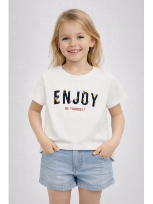 Παιδική Μπλούζα Για Κορίτσι 6-10 Χρονών Λευκό