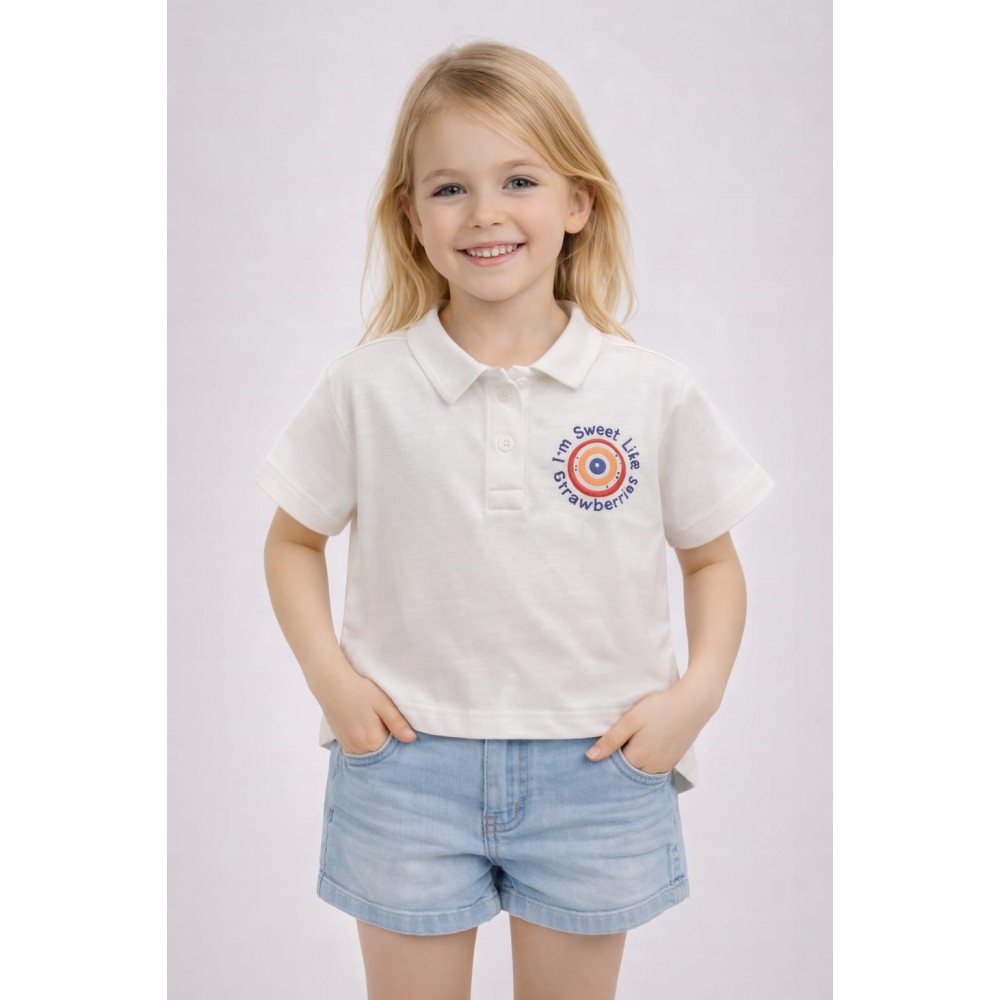 Παιδική Μπλούζα Για Κορίτσι 3-8 Χρονών Λευκό