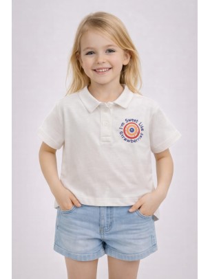 Παιδική Μπλούζα Για Κορίτσι 3-8 Χρονών Λευκό