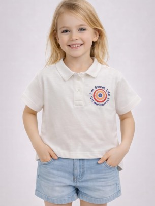 Παιδική Μπλούζα Για Κορίτσι 3-8 Χρονών Λευκό