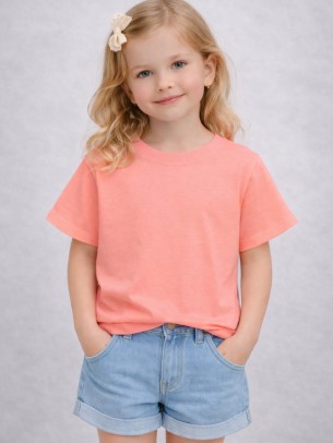 Παιδική Μπλούζα Για Κορίτσι 5-8 Χρονών Ροζ Νεον