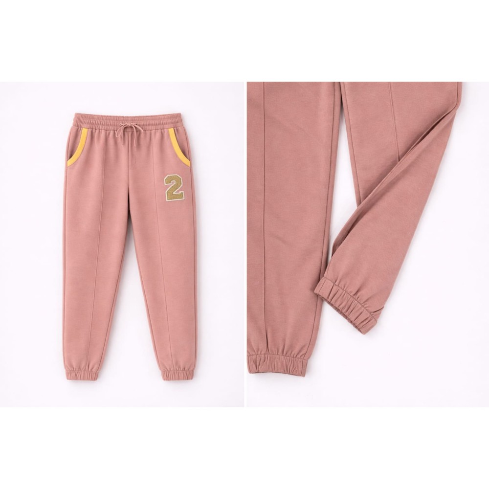 Παιδικό Παντελόνι Φόρμας Για Κορίτσι 8-14 Χρονών Ροδακινί