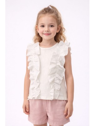 Παιδική Μπλούζα Για Κορίτσι 3-8 Χρονών Εκρού