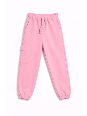 Παιδικό Παντελόνι Φόρμας Για Κορίτσι 3-8 Χρονών Σκούρο Ροζ