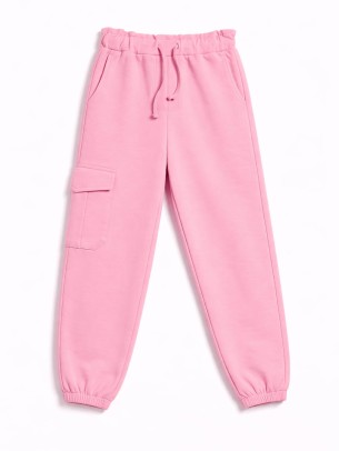 Παιδικό Παντελόνι Φόρμας Για Κορίτσι 3-8 Χρονών Σκούρο Ροζ