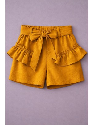Παιδικό Σορτς  Για Κορίτσι 3-8 Χρονών Μουσταρδί
