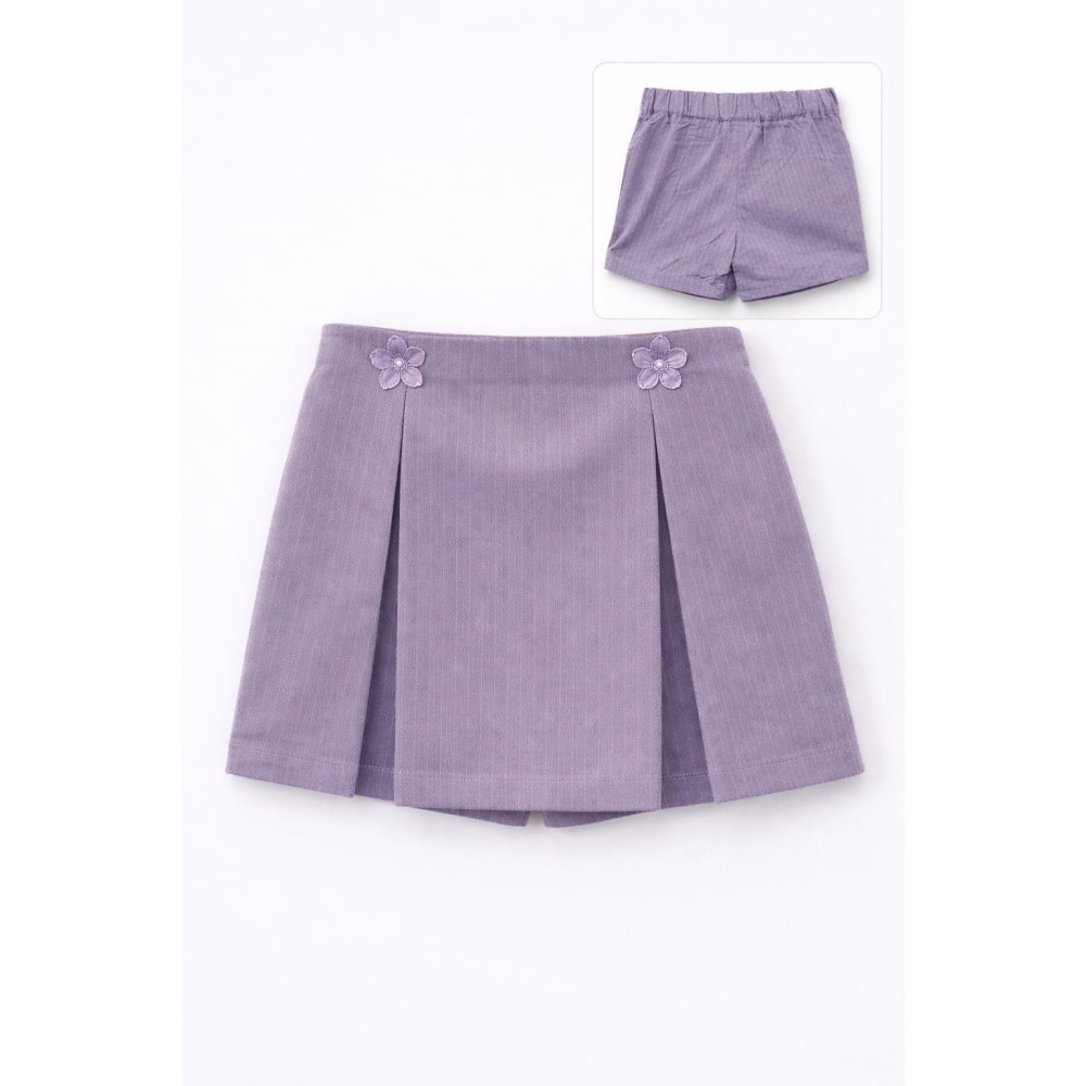 Παιδική Φούστα Σορτς 3-8 Χρονών Μωβ