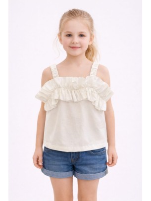 Παιδική Μπλούζα Για Κορίτσι 3-8 Χρονών Λευκό